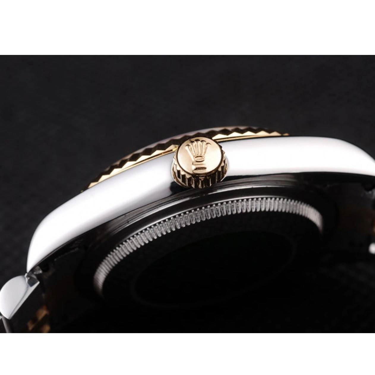 Rolex aaa copy Two 18k DateJust Gold Plated Silver Tone Steel 98084 Rolex Dial Stainless 0709